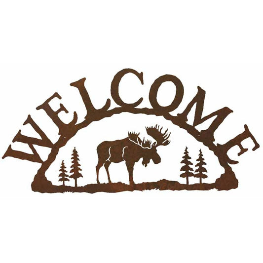 Moose Horizontal Welcome Sign