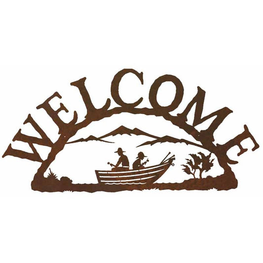 Row Boat Horizontal Welcome Sign