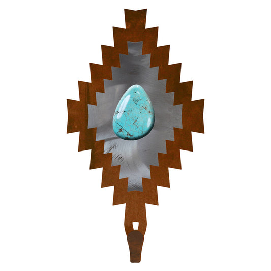 Desert Diamond/Turquoise Large Single Coat Hook