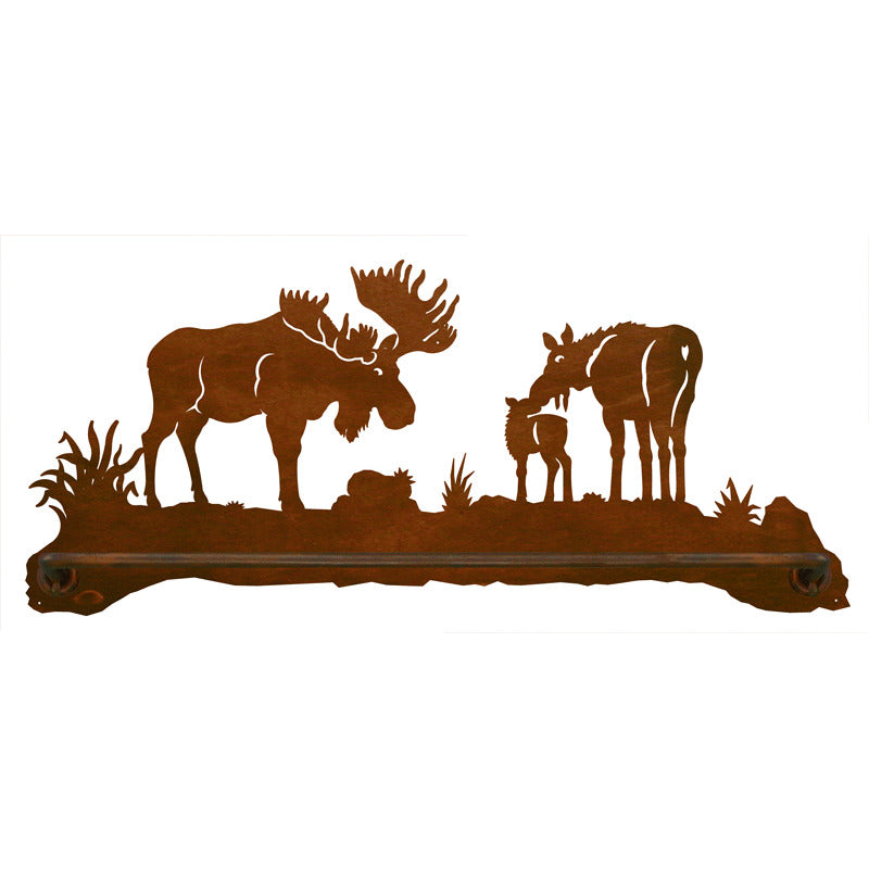Moose Family Scenic Towel Bar
