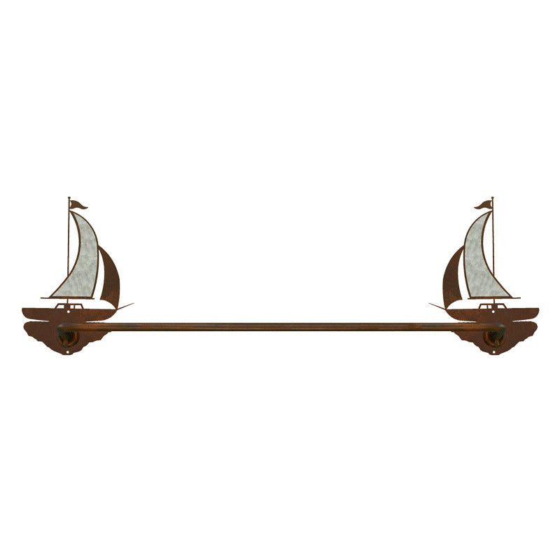 Sailboat Towel Bar Burnished