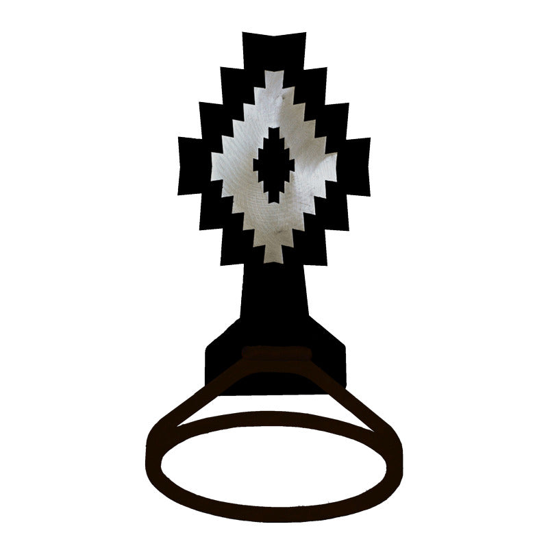 Desert Diamond Towel Ring Burnished