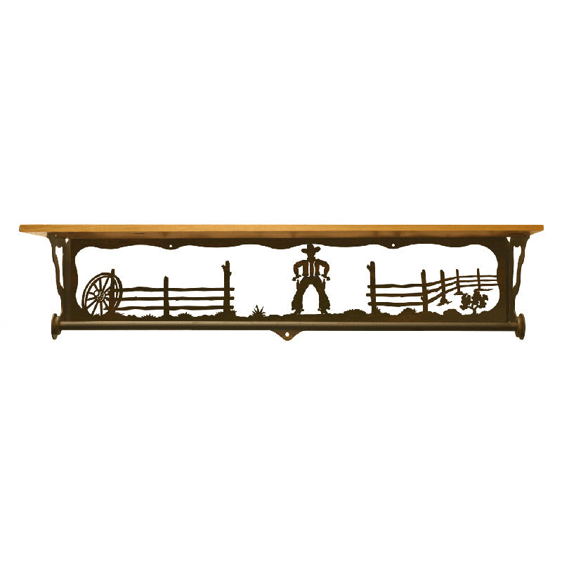 Cowboy 34" Towel Bar Bar Shelf