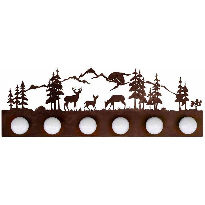 Deer Family Six Light Vanity