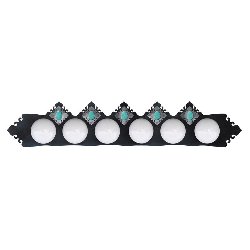 Turquoise Stone Six Light Vanity