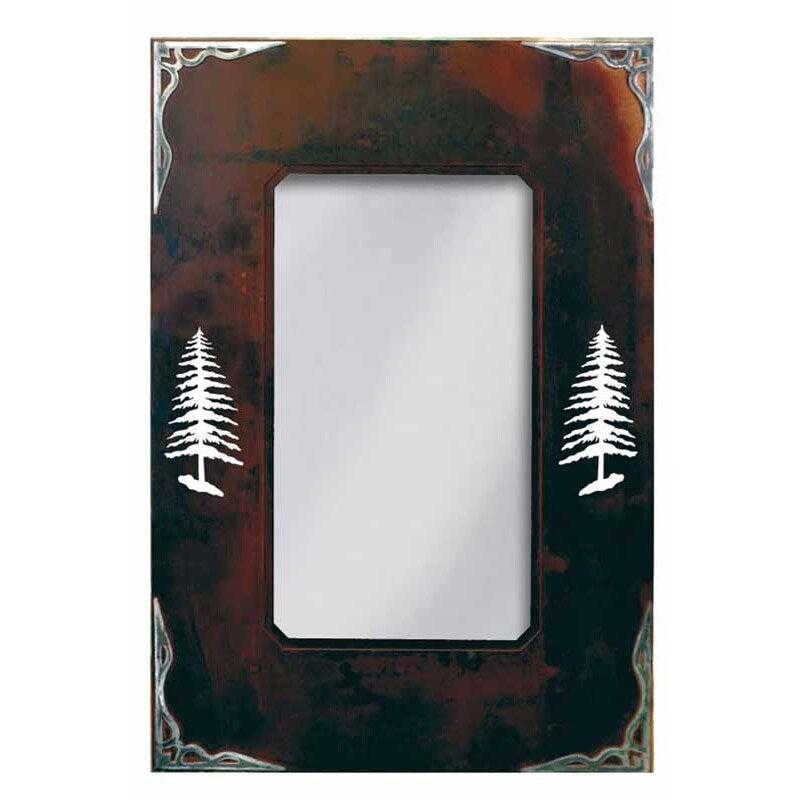 30" Pine Tree Burnished Mirror