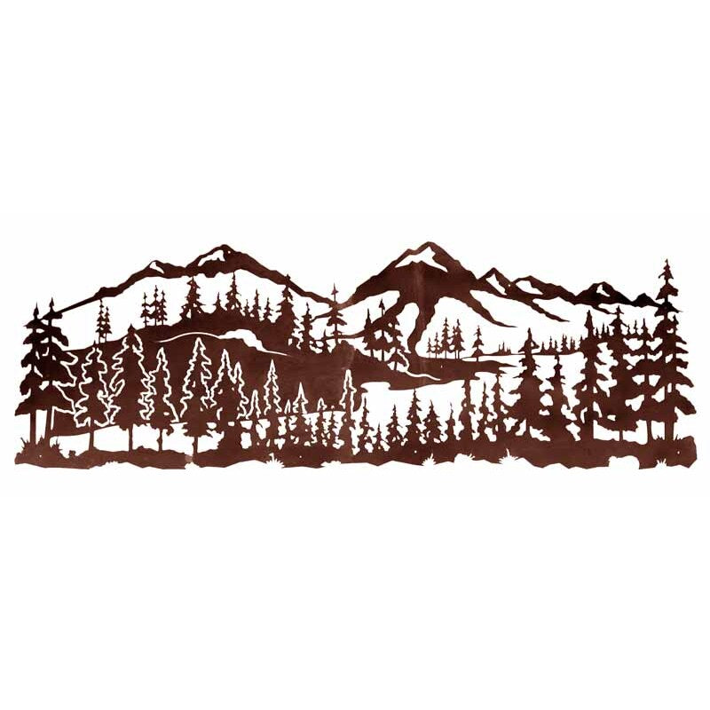 7ft Mountain Scene Wall Art