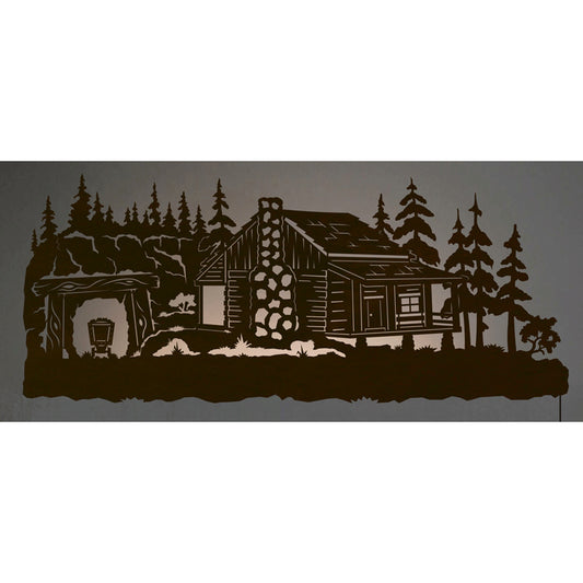 WA-9057 Miner's Cabin Back Lite Wall Art