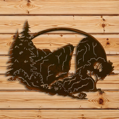 WA-73090 Yosemite Falls Oval Wall Art - 26"