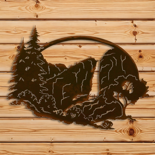 WA-73090 Yosemite Falls Oval Wall Art - 26"