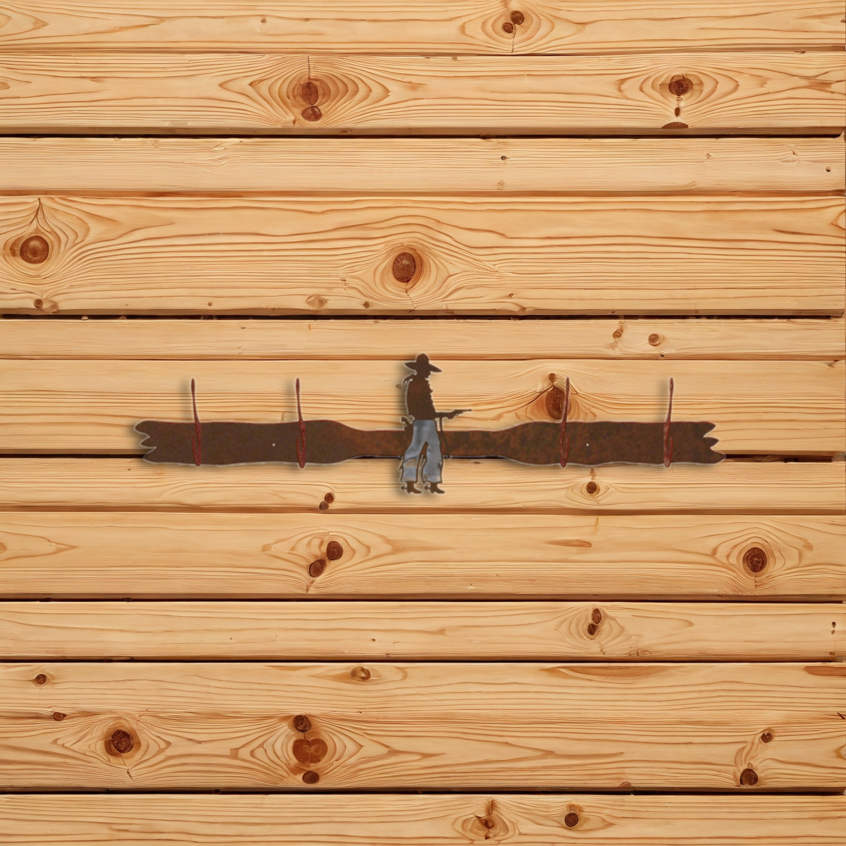 CH-5444 Pistol Cowboy Burnished Four Hook