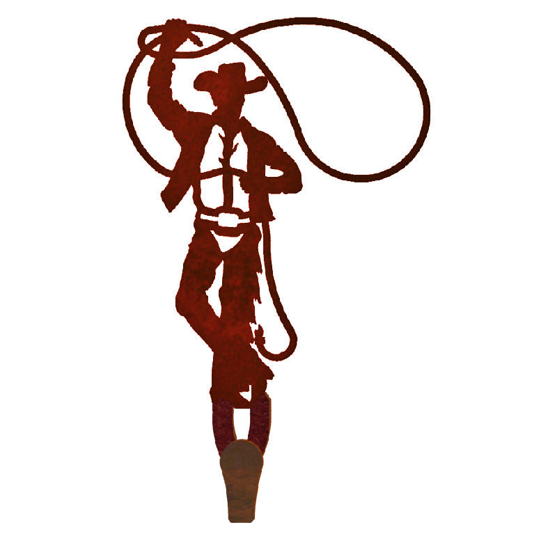 Roping Cowboy Large Single Coat Hook
