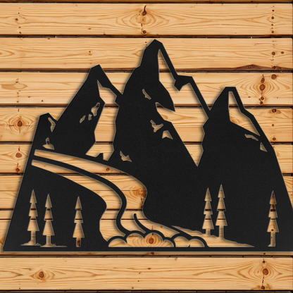 Modern Mountain Scene Wall Art