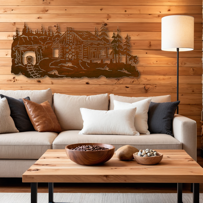 Miners Cabin Wall Art - 57"