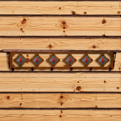 SW-5768 Red Jasper Stone 42" Coat Hook Shelf