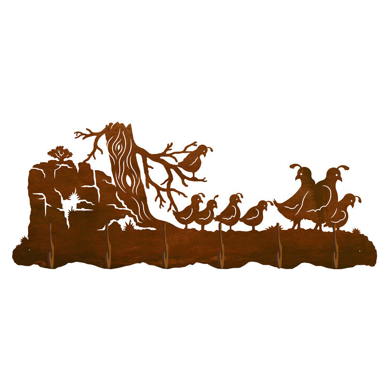 Quail Family Scenic Six Hook