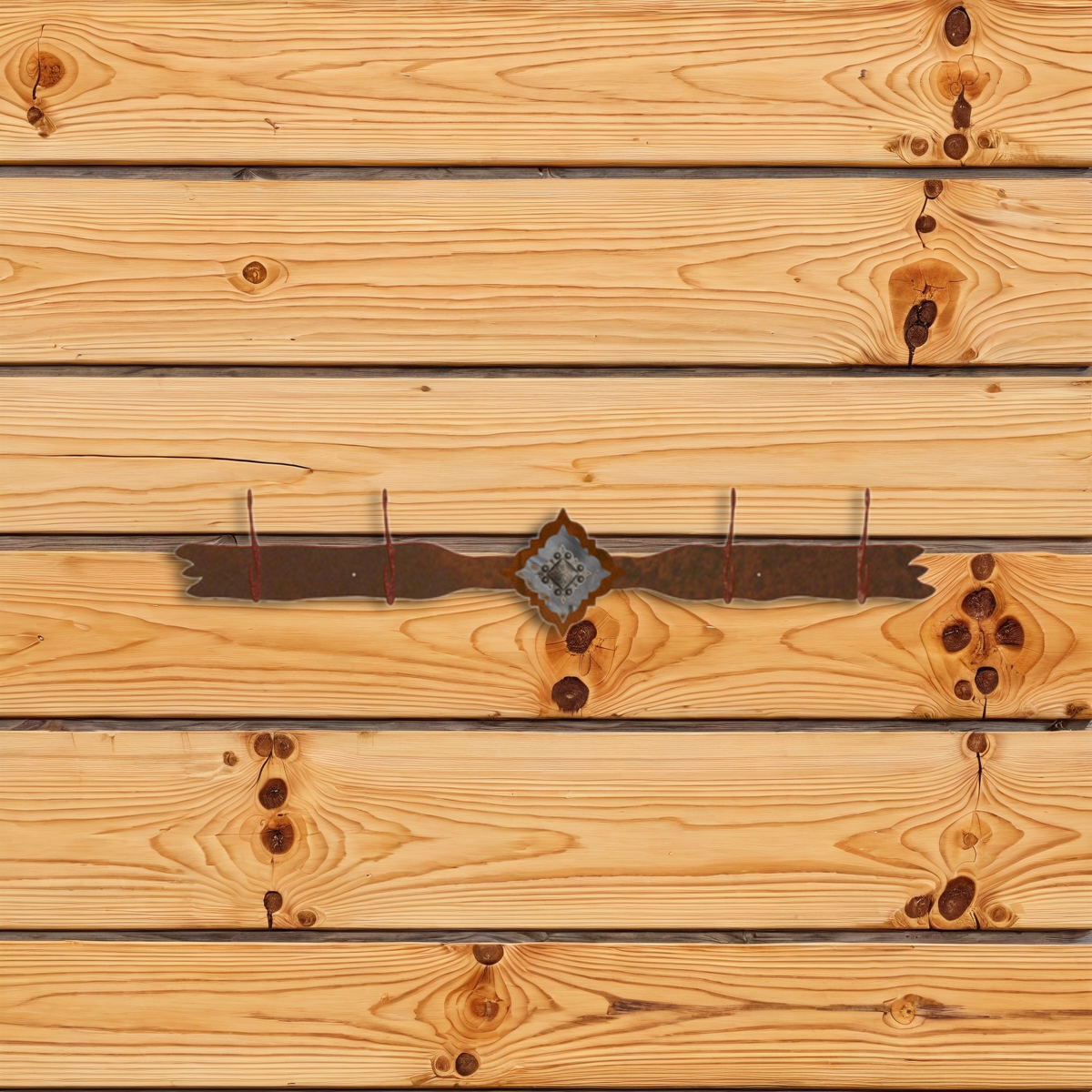 CH-4418 Diamond Silver Pico Concho Four Hook