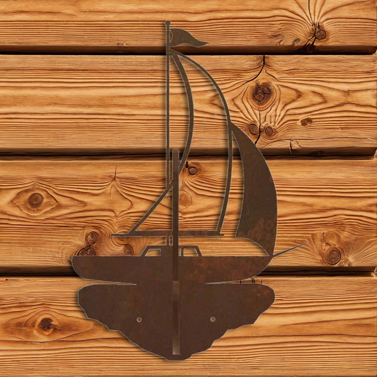 CH-5267 Sail Boat Double Coat Hook Burnished
