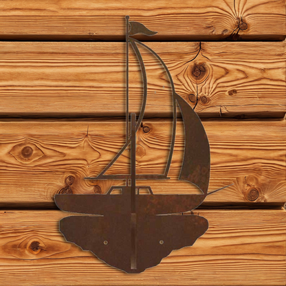 CH-5267 Sail Boat Double Coat Hook Burnished