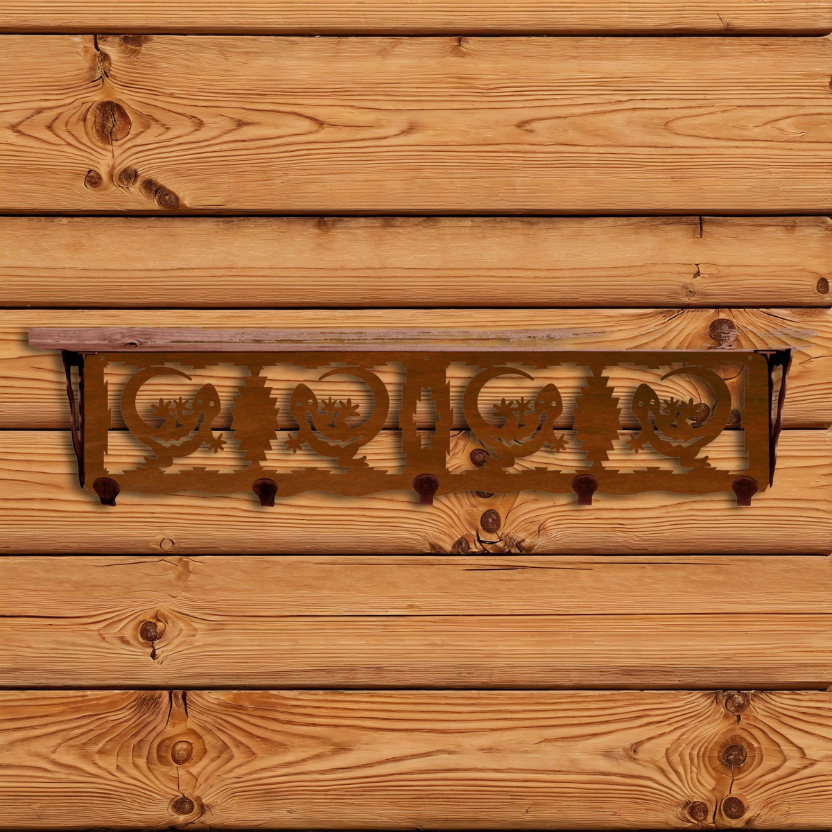 SW-4715 Gecko 34" Coat Hook Shelf