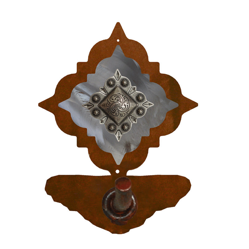 BA-7216 Diamond Silver Pico Concho Robe Hook