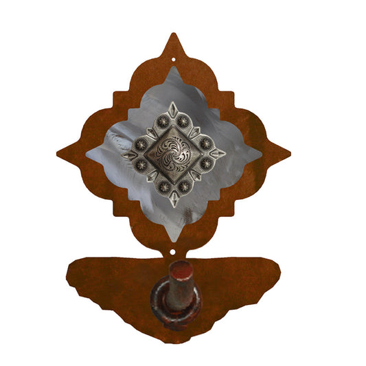 BA-7216 Diamond Silver Pico Concho Robe Hook