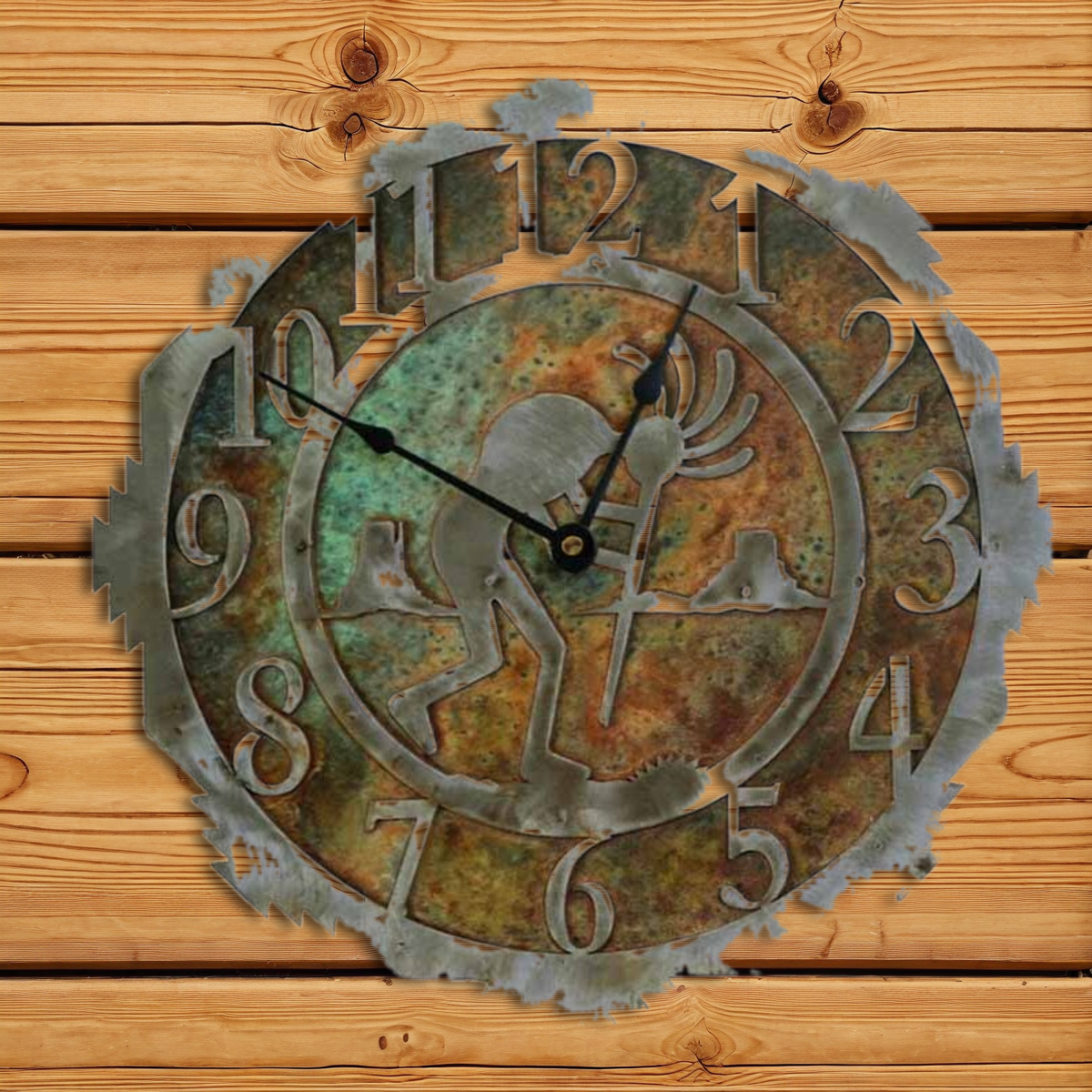 CL-5040 Kokopelli 12" Round Clock