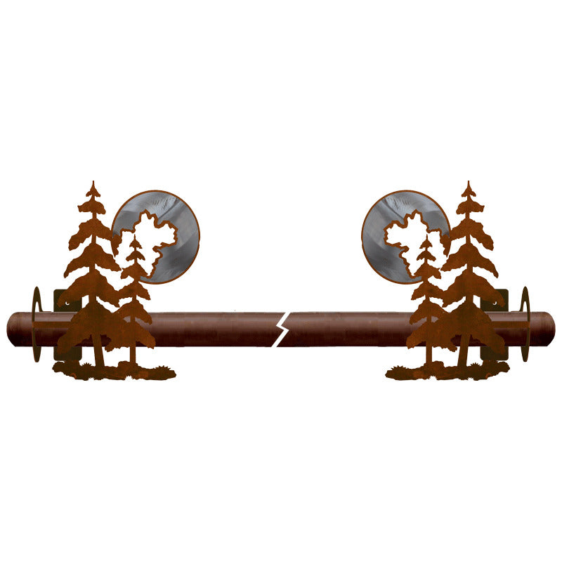 DR-9150 Pine & Moon Rod Bracket Burnished