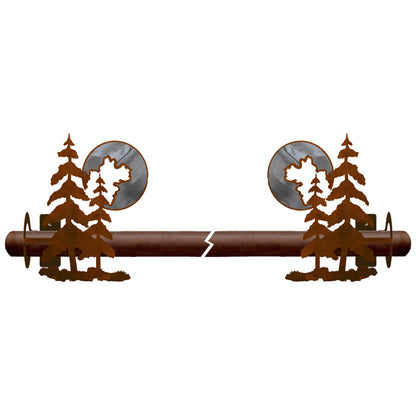 DR-9150 Pine & Moon Rod Bracket Burnished