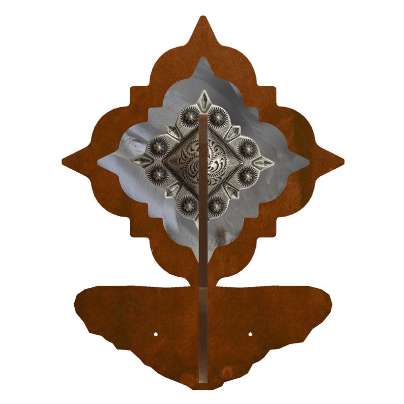 Diamond Pico Silver Concho Double Coat Hook