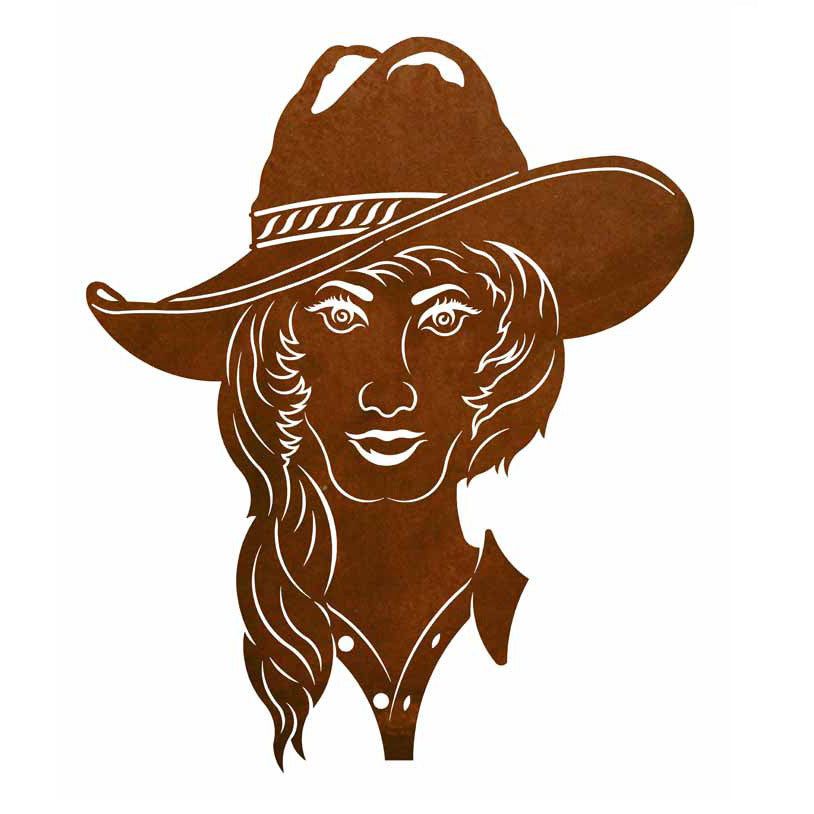Cowgirl Bust Wall Art - 30"