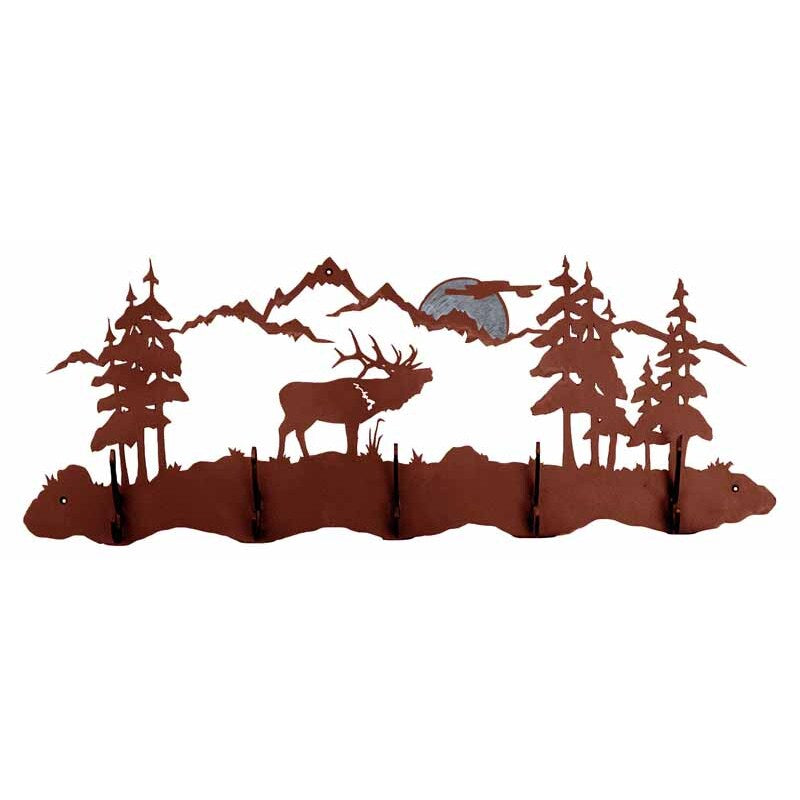 Elk Scenic Five Hook Burnished