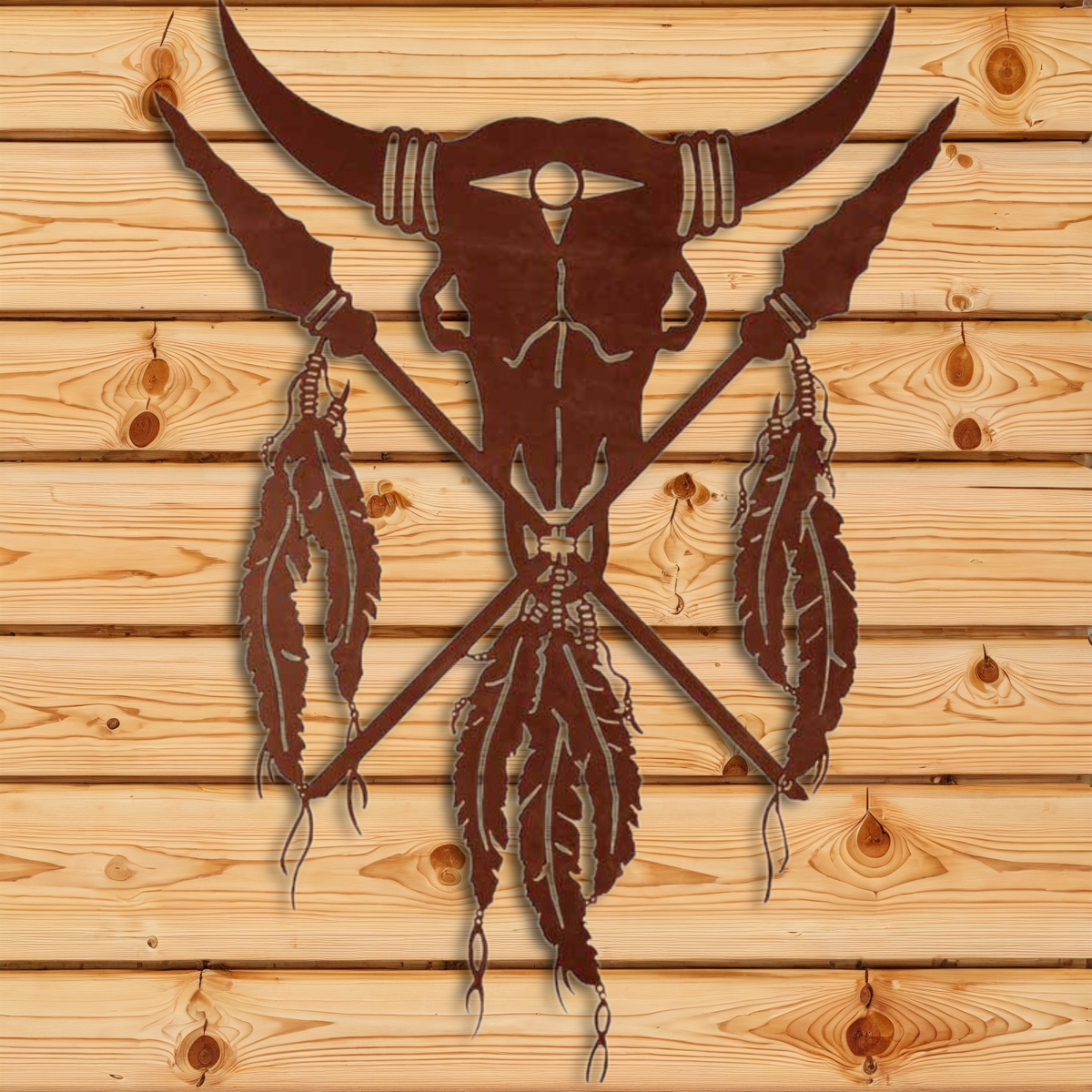 WA-4282 Buffalo Skull Wall Art - 42"