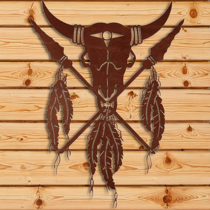 WA-4282 Buffalo Skull Wall Art - 42"