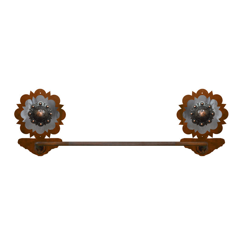 Copper Round Pico Concho Hand Towel Bar