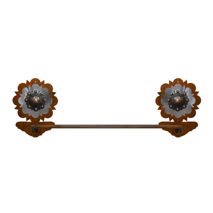 Copper Round Pico Concho Hand Towel Bar