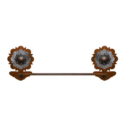 Copper Round Pico Concho Hand Towel Bar