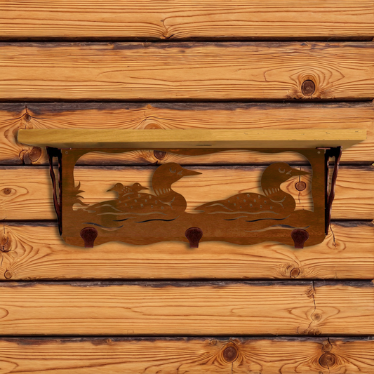 SW-3719 Loon 20" Coat Hook Shelf