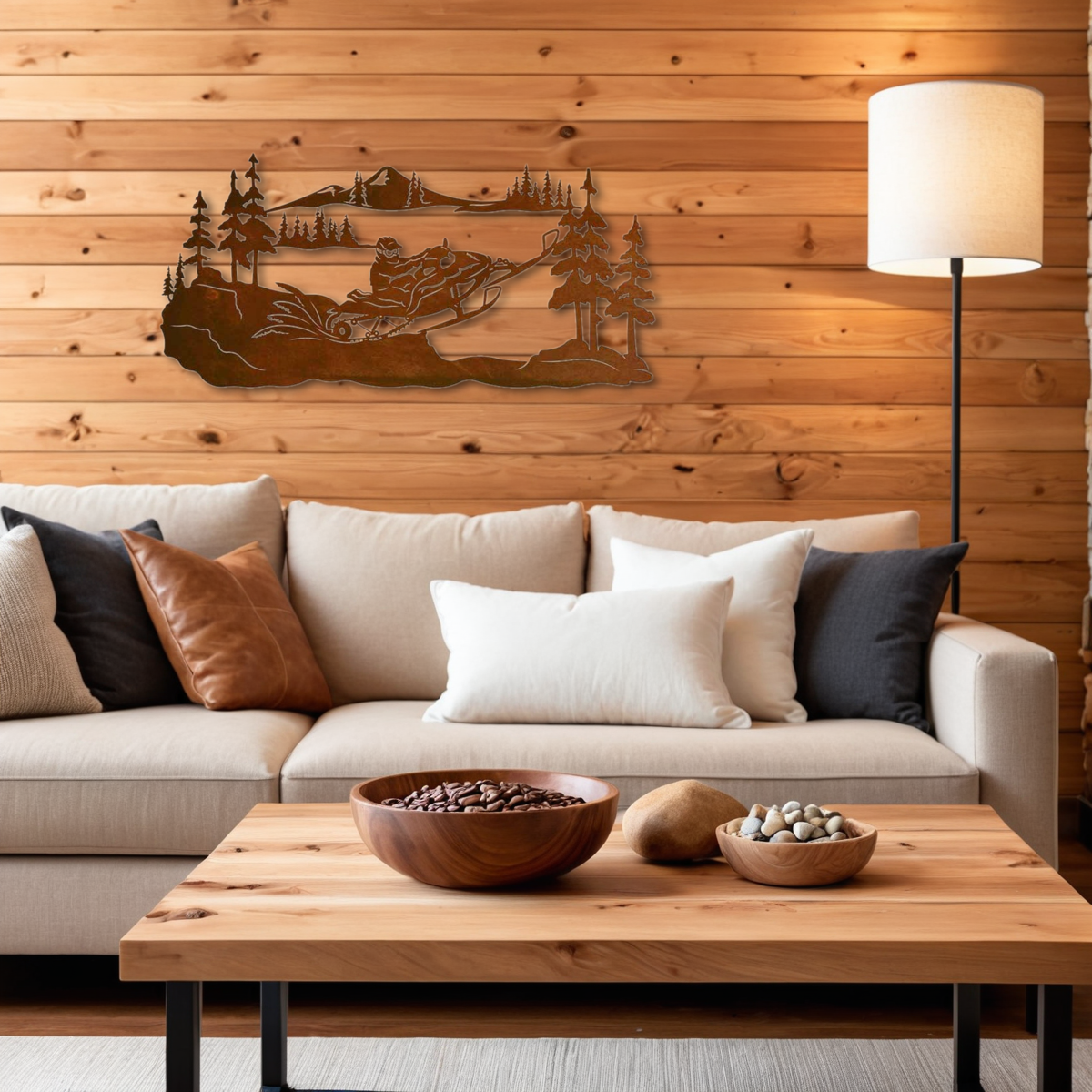 Snowmobiler Wall Art - 42"