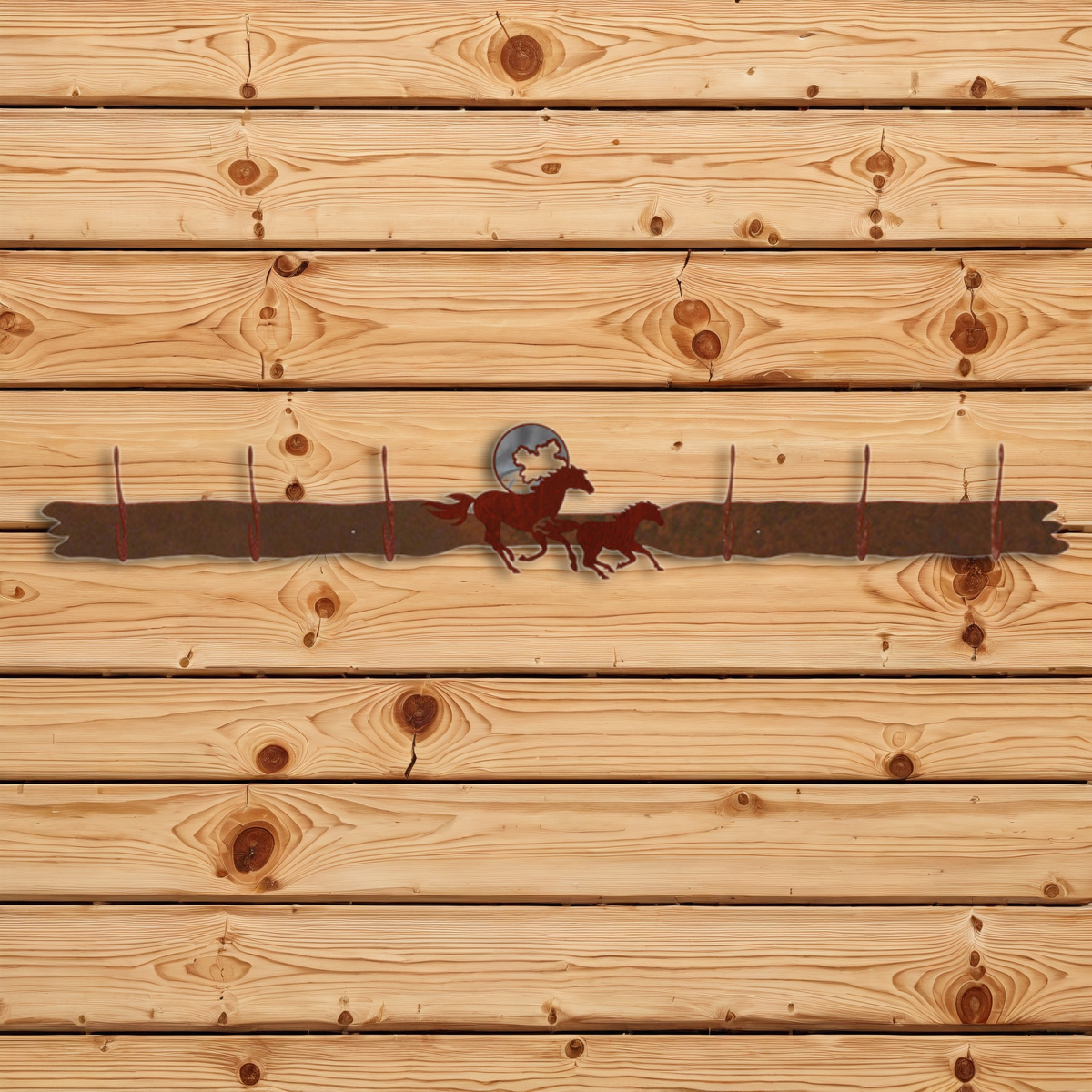 CH-5655 Horse Six Hook Burnished