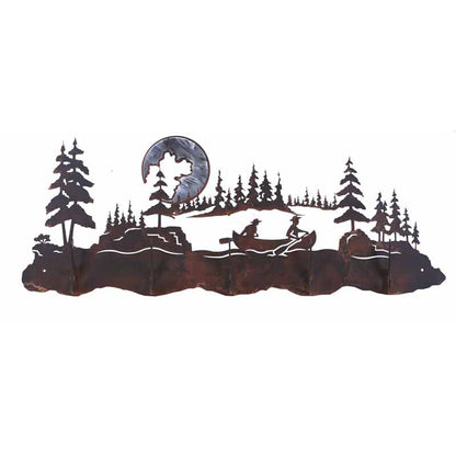 Canoe Scenic Five Hook Burnished