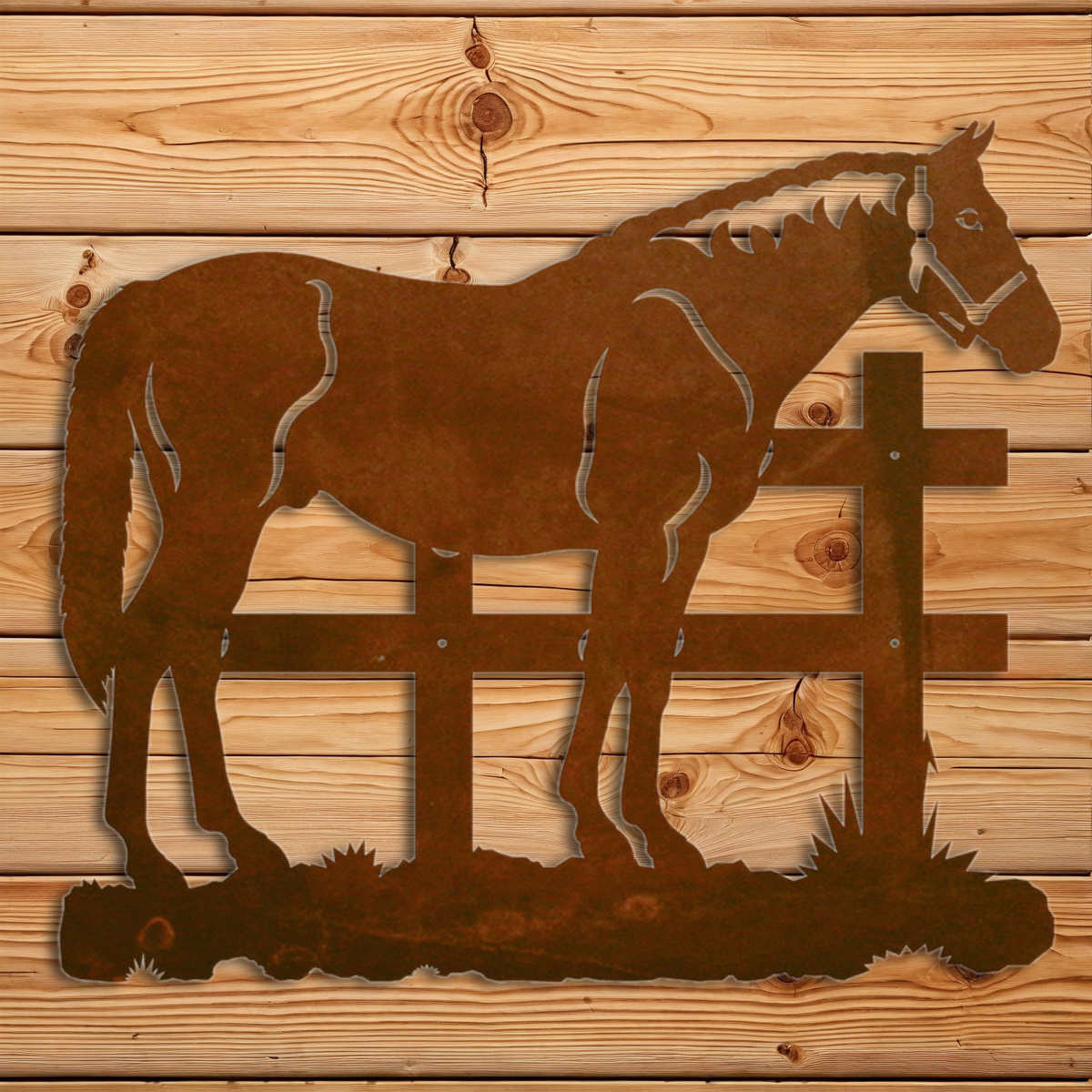 WA-3001 Standing Bay Horse 20" Wall Art