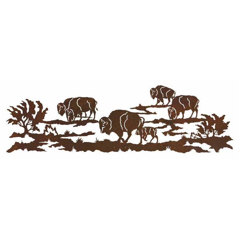 Buffalo Herd Wall Art - 84"