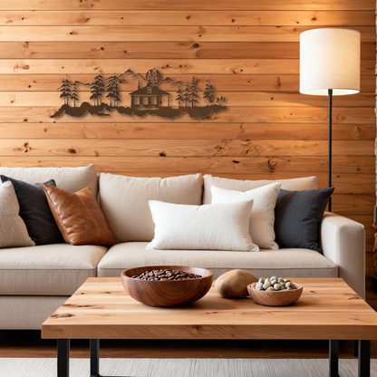 Cabin in the Pines Wall Art - 42"