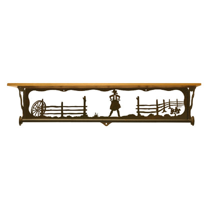 Cowgirl 34" Towel Bar Shelf