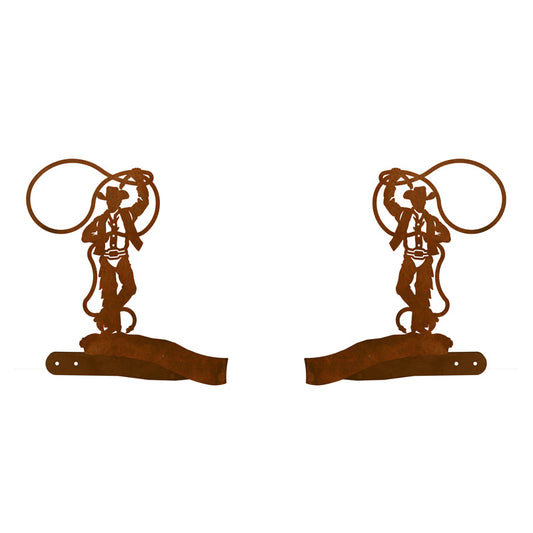 Roping Cowboy Tie Back