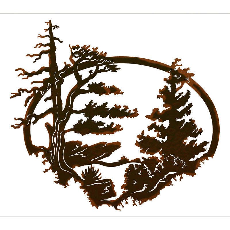 Desert Pine Oval Wall Art - 26"