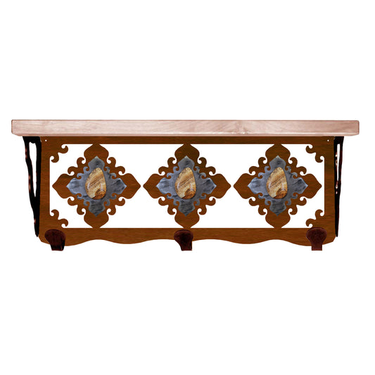 Picture Jasper Stone 20" Coat Hook Shelf