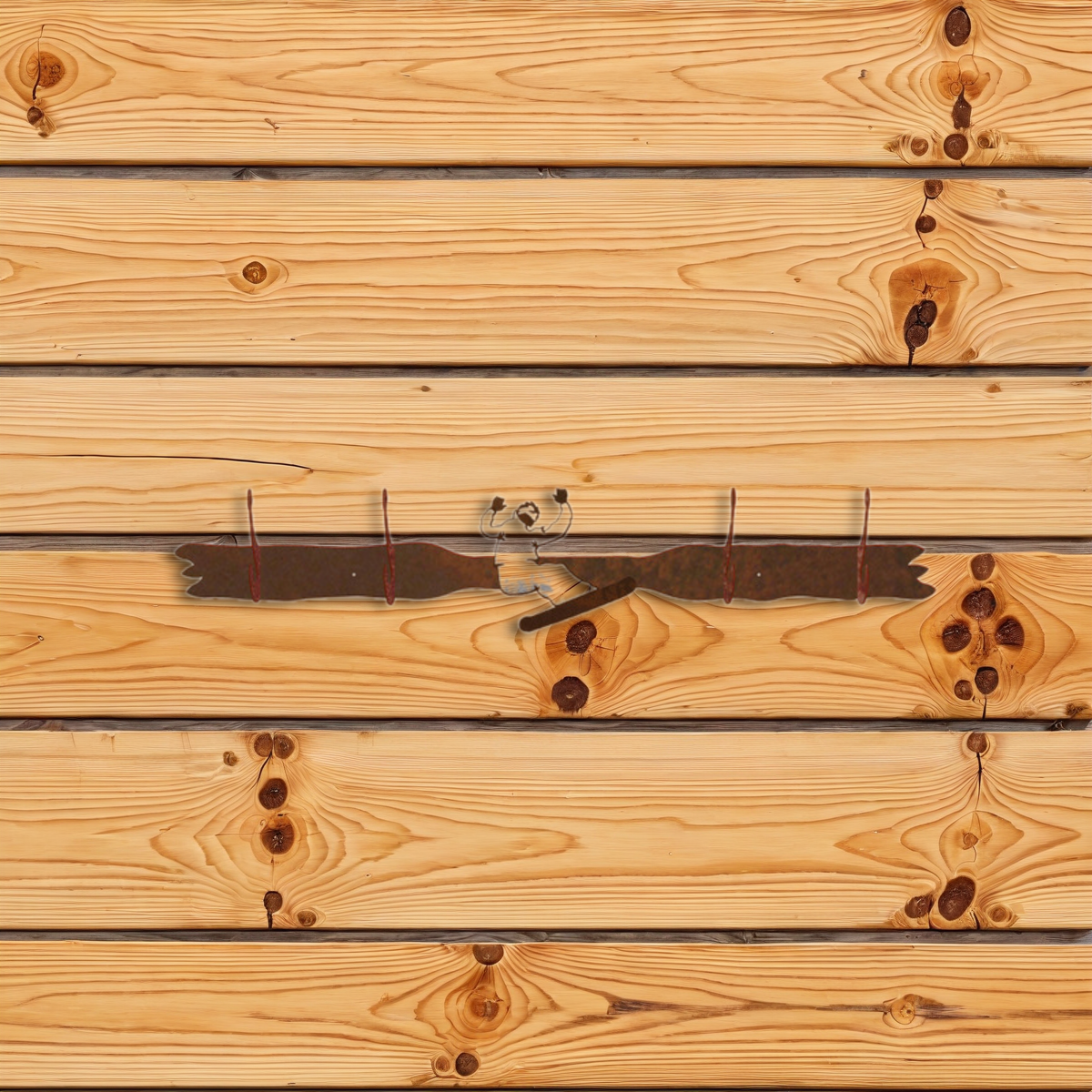 CH-5477 Snowboarder Burnished Four Hook