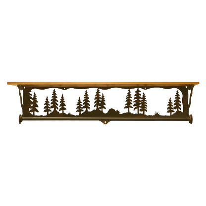 Pine Forest 34" Towel Bar Shelf